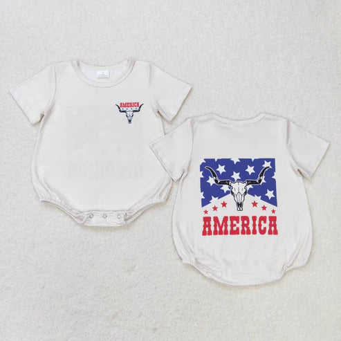 sister brother American cow print july 4th matching clothes