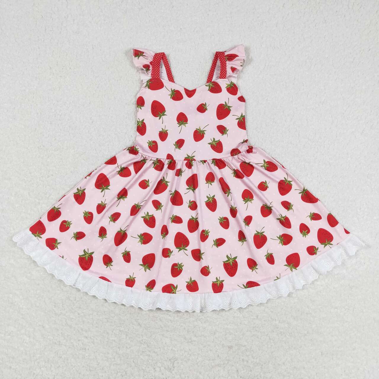 infant baby girls strawberry print summer dress