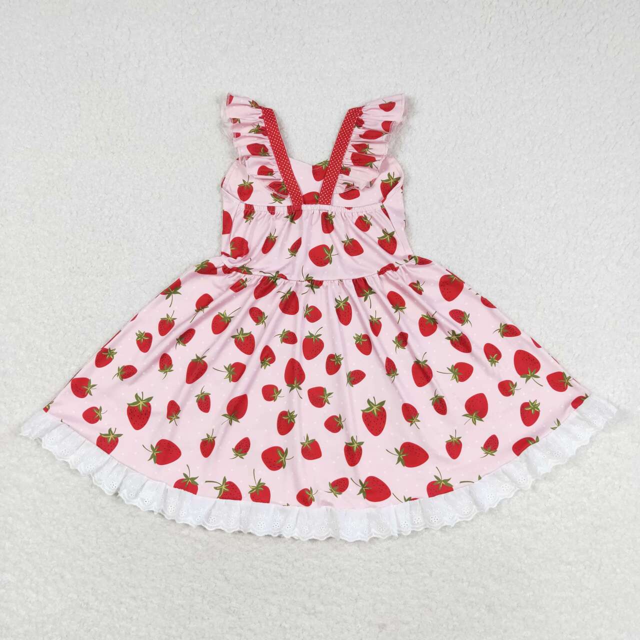 infant baby girls strawberry print summer dress