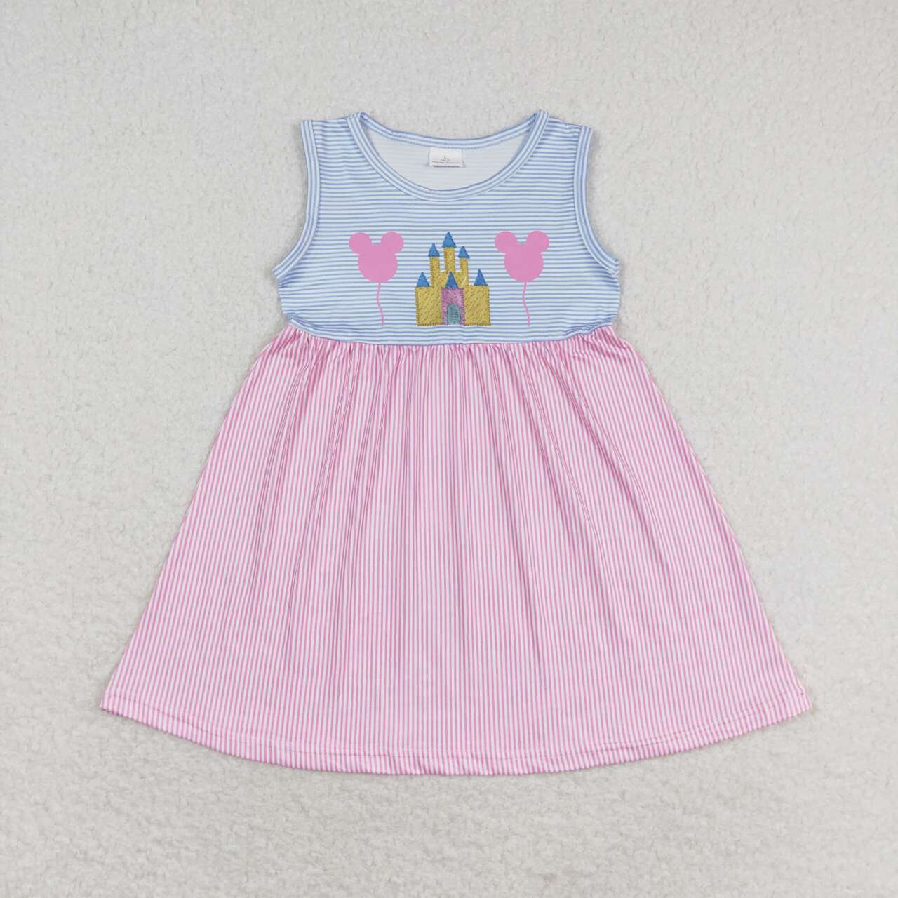 baby girls best sister holiday castle print dress wholesale kids matching clothes