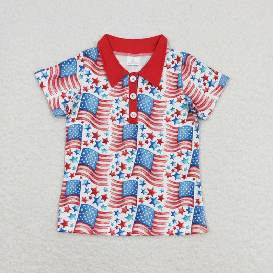 baby boy short sleeve July 4th shirts