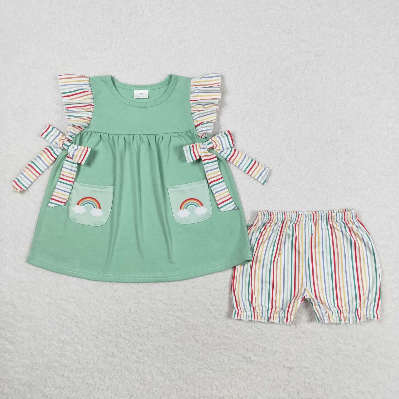 baby girls turquoise boutique clothing set