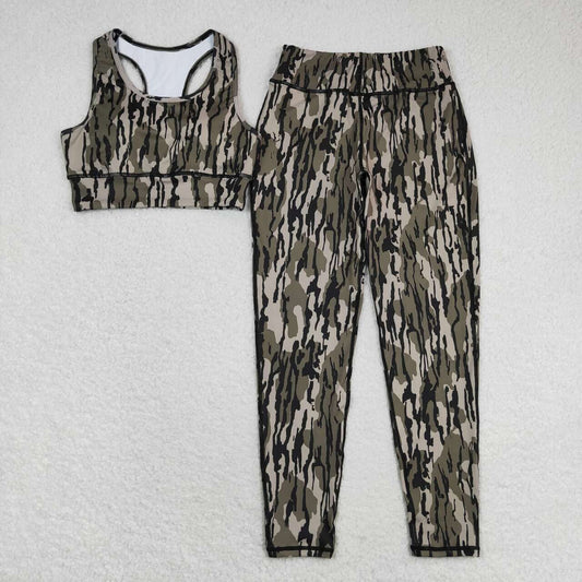 Adult western camo print yoga clothes