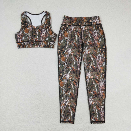 Adult western camo print yoga clothes