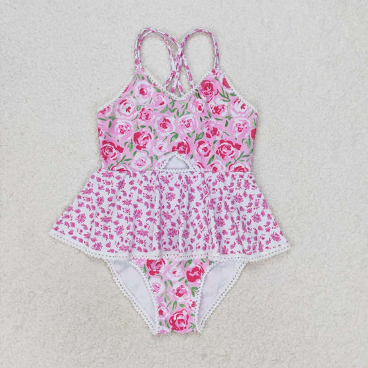 toddle baby girls summer floral one piece bathing suit