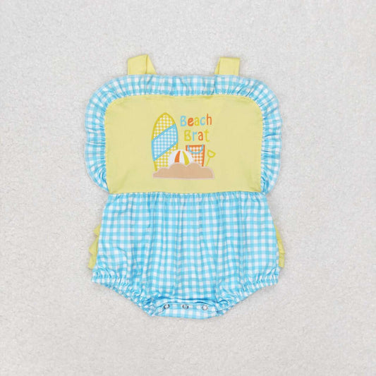 Beach brat toddle baby girls romper