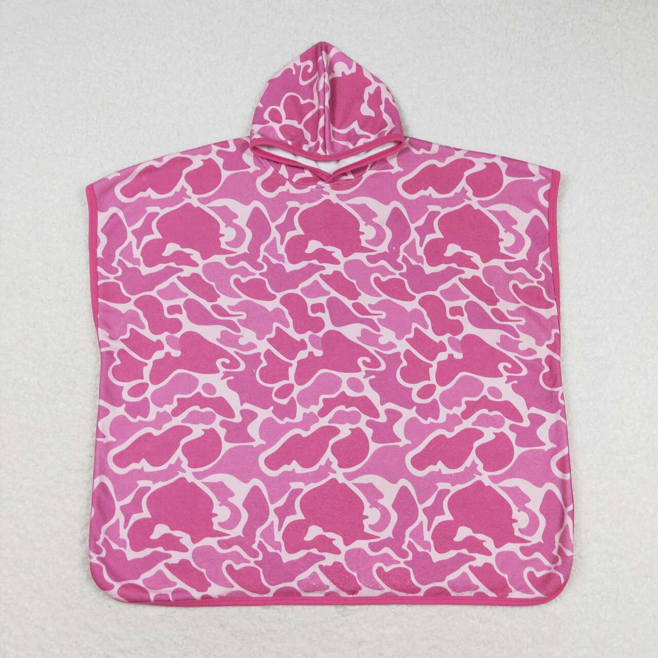 infant baby girls hot pink cowhide hooded towel