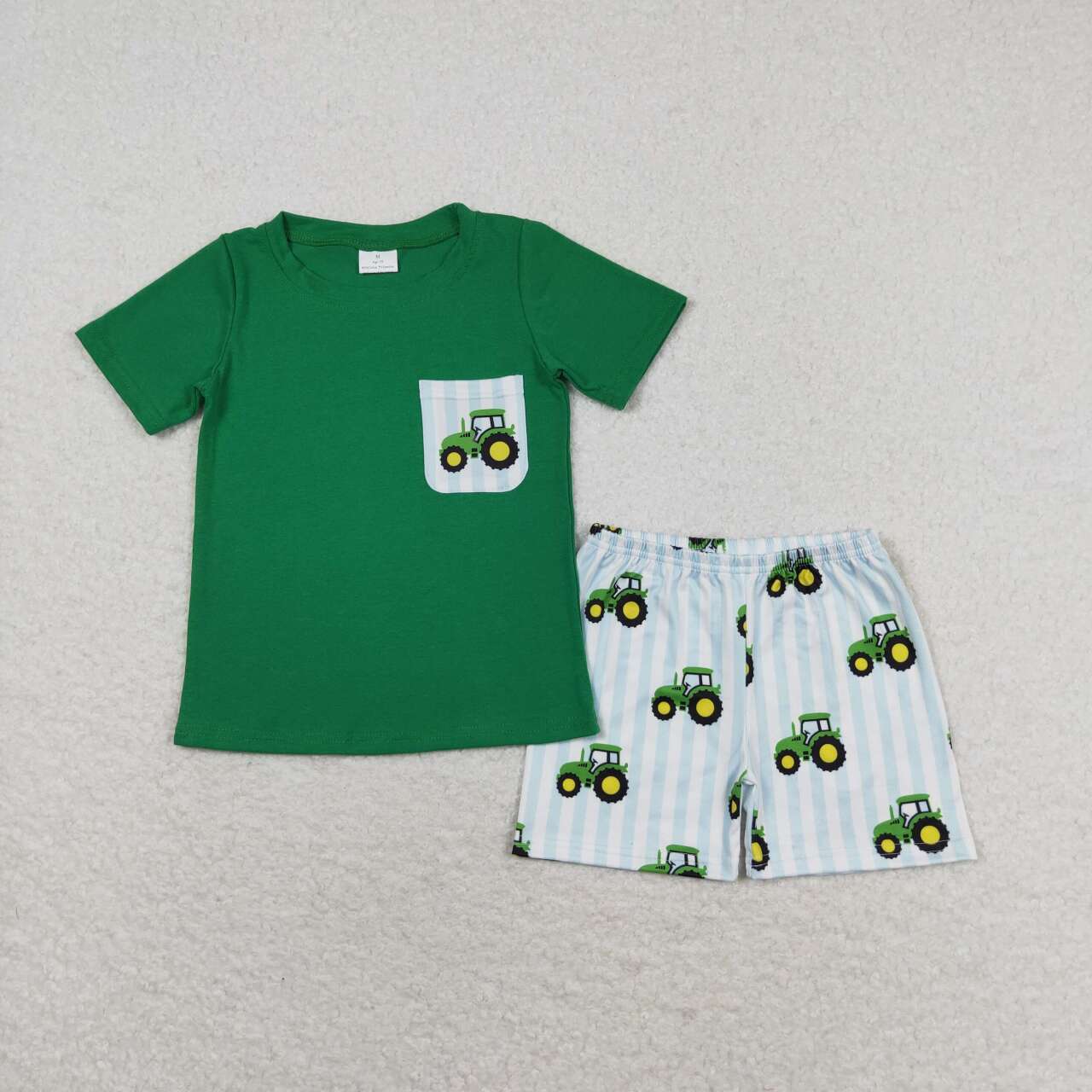 green farm tractor baby boy clothes