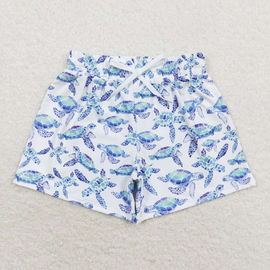 sea turtle boy summer swim trunks