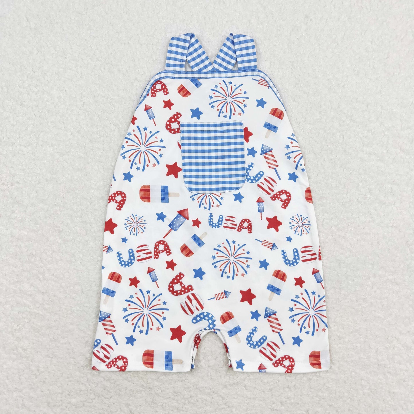 toddle boy USA popsicle july 4th romper