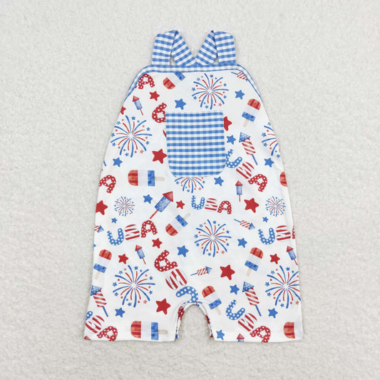 toddle boy USA popsicle july 4th romper