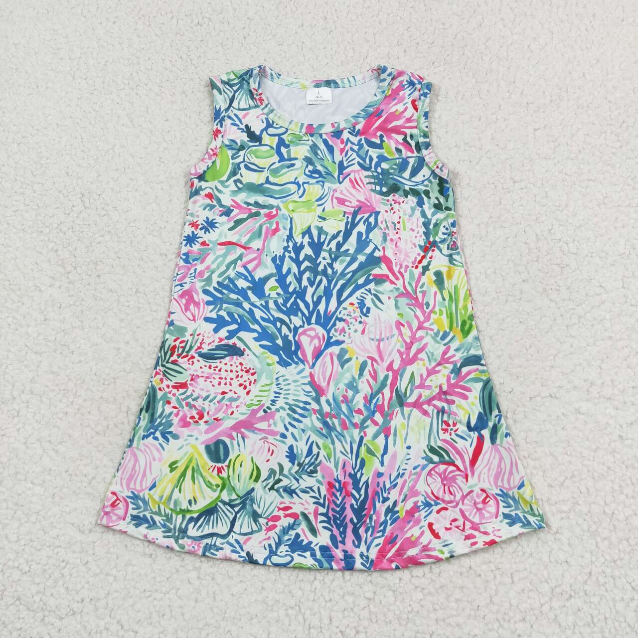 wholesale baby girls blue floral boutique dress