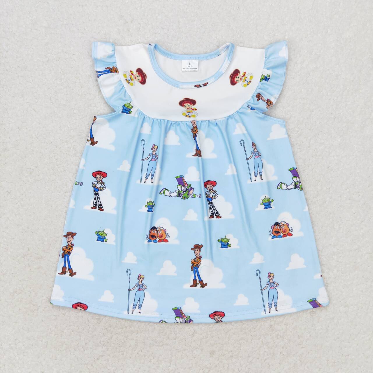 infant baby girls cartoon story top