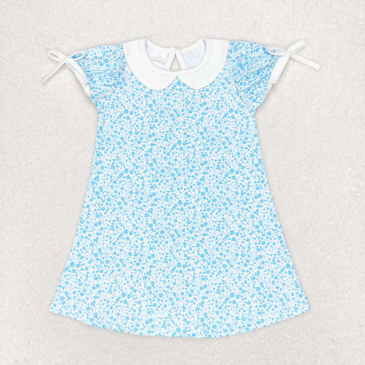 infant baby girls blue floral boutique dress