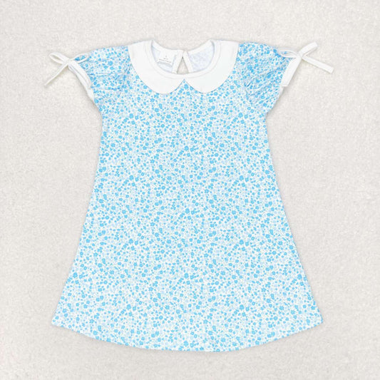 infant baby girls blue floral boutique dress