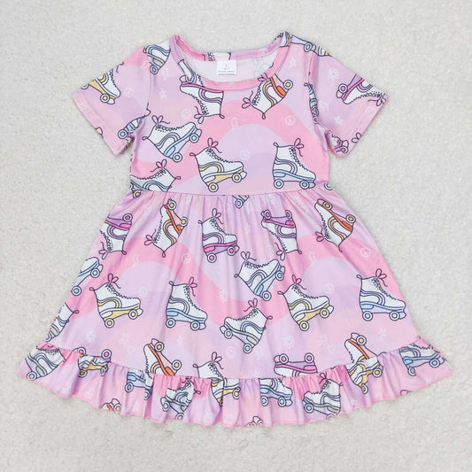 wholesale girls roll skate print dress