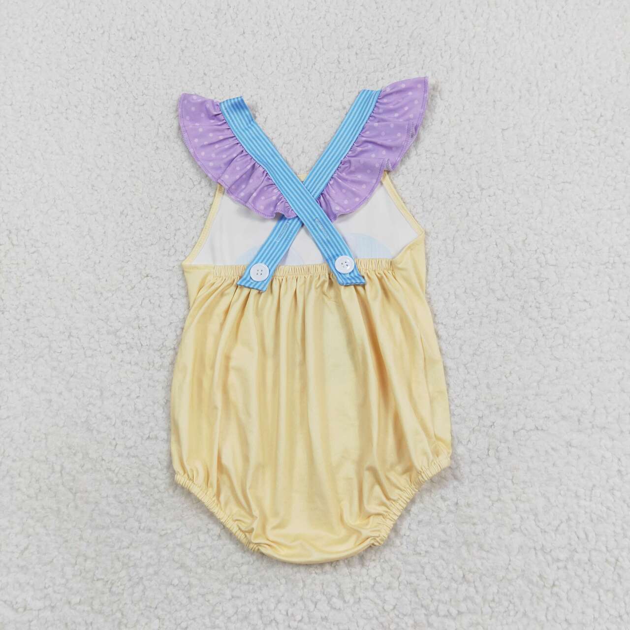 toddle baby girl yellow stripes cartoon romper