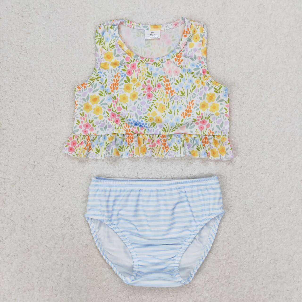 flower girls two pieces swimwear