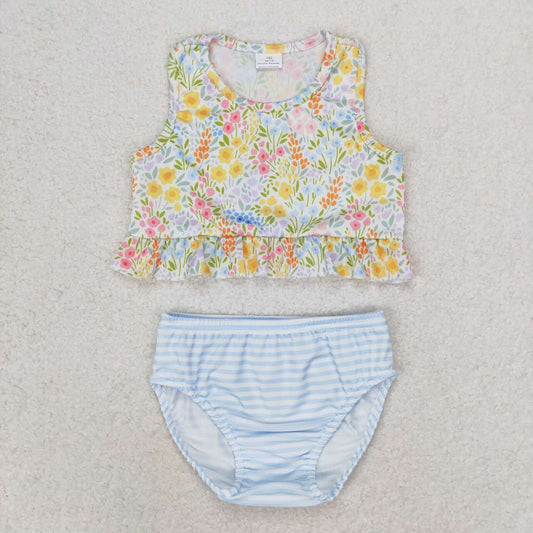 flower girls two pieces swimwear