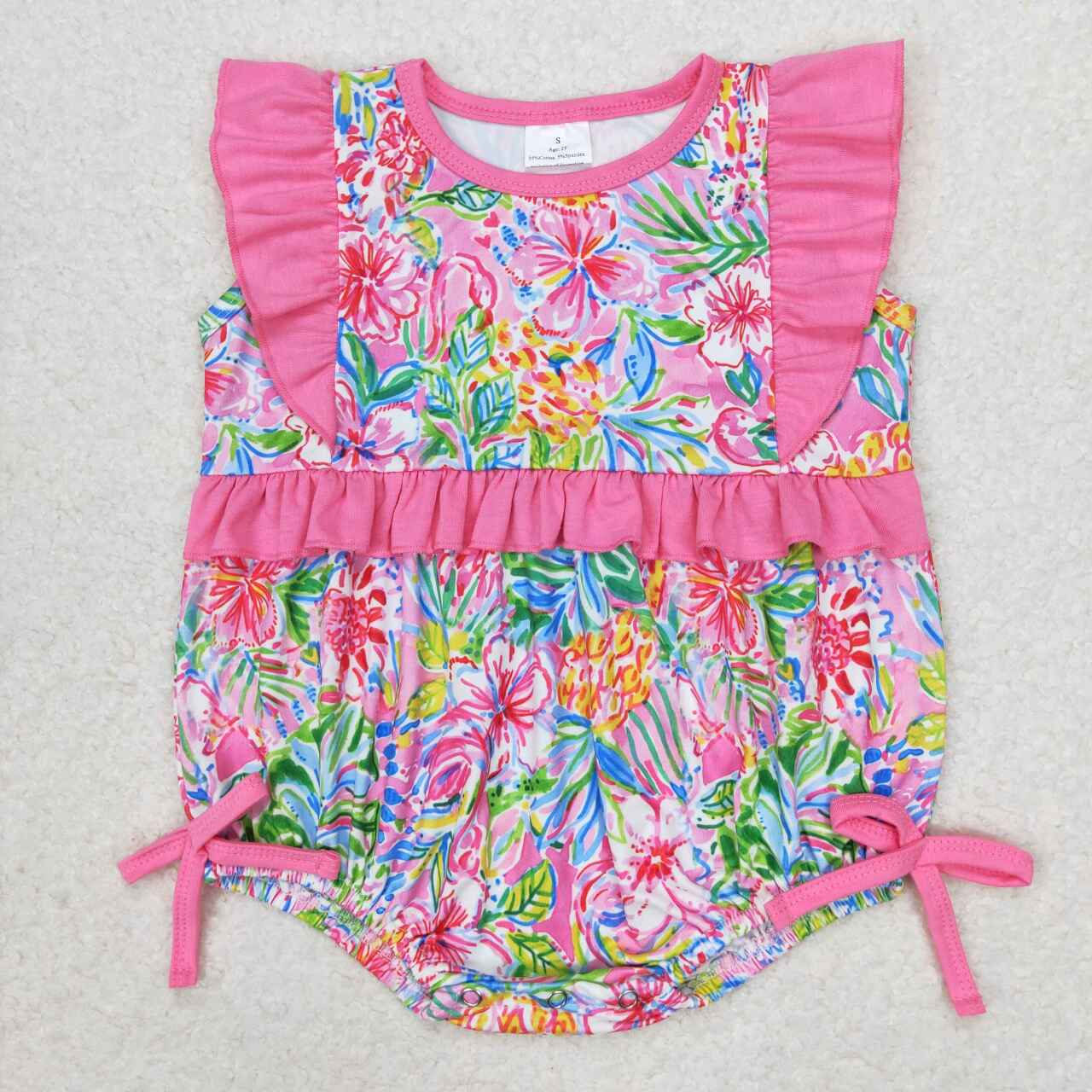 toddle girls one piece floral romper