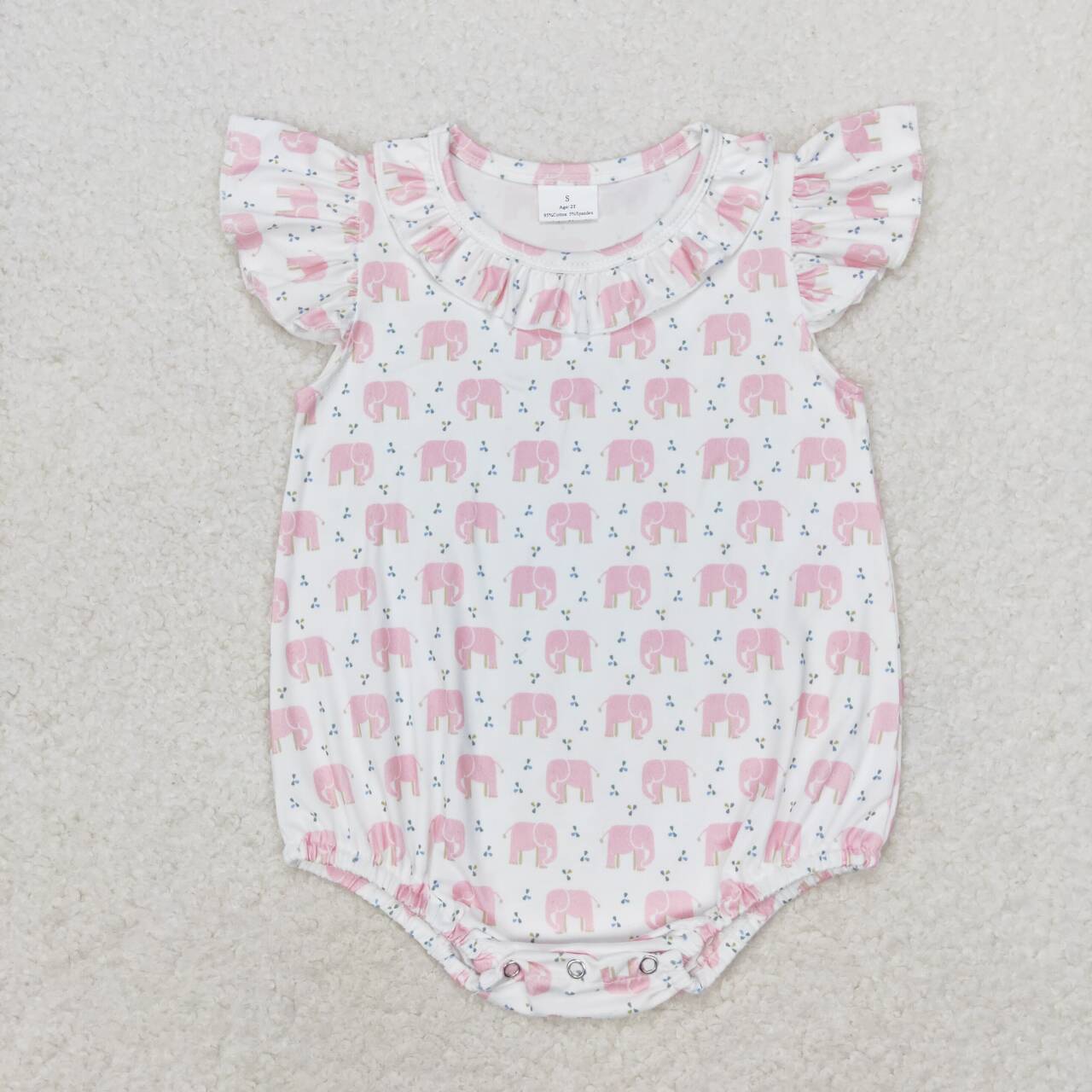 toddle baby girl elephant romper