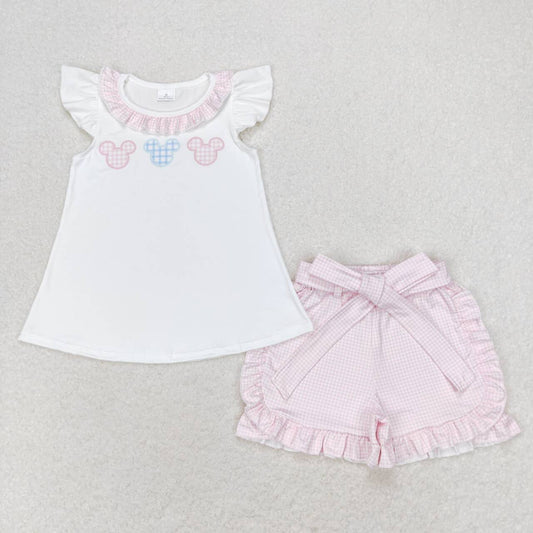 wholesale pink cartoon outfit for girls