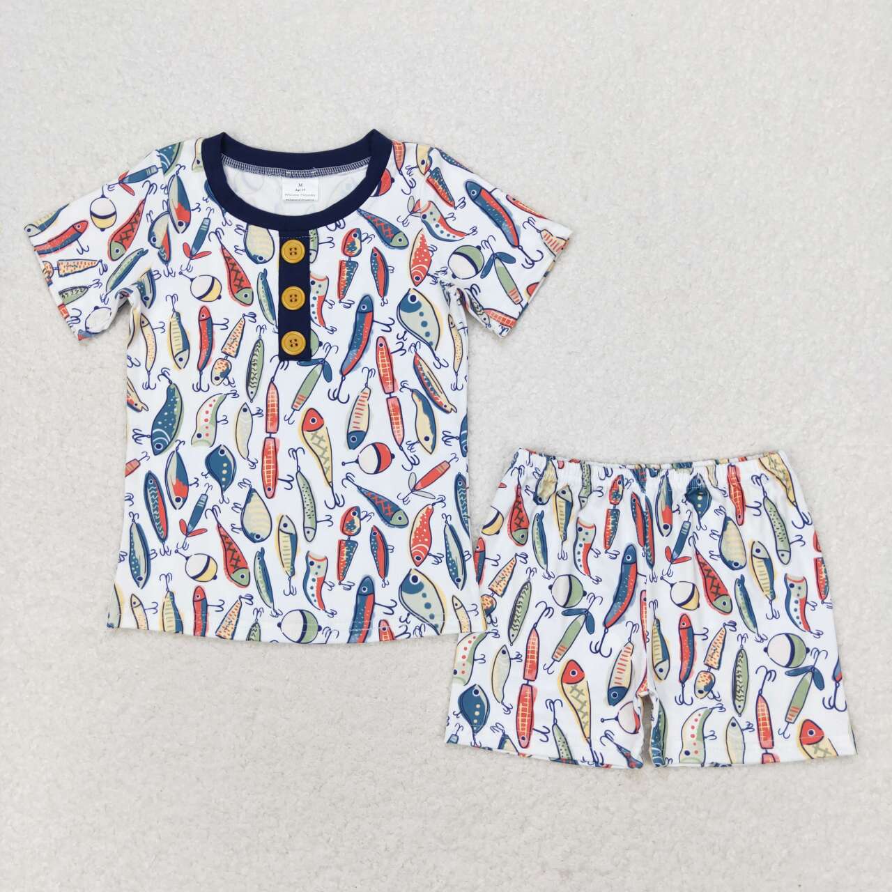 toddle boy fishing summer short outfit