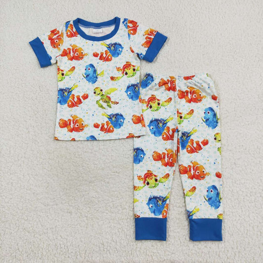 infant baby boy cartoon fish turtle outfit