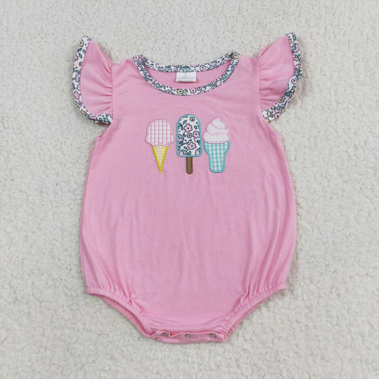 toddle baby girls embroidery popsicle romper