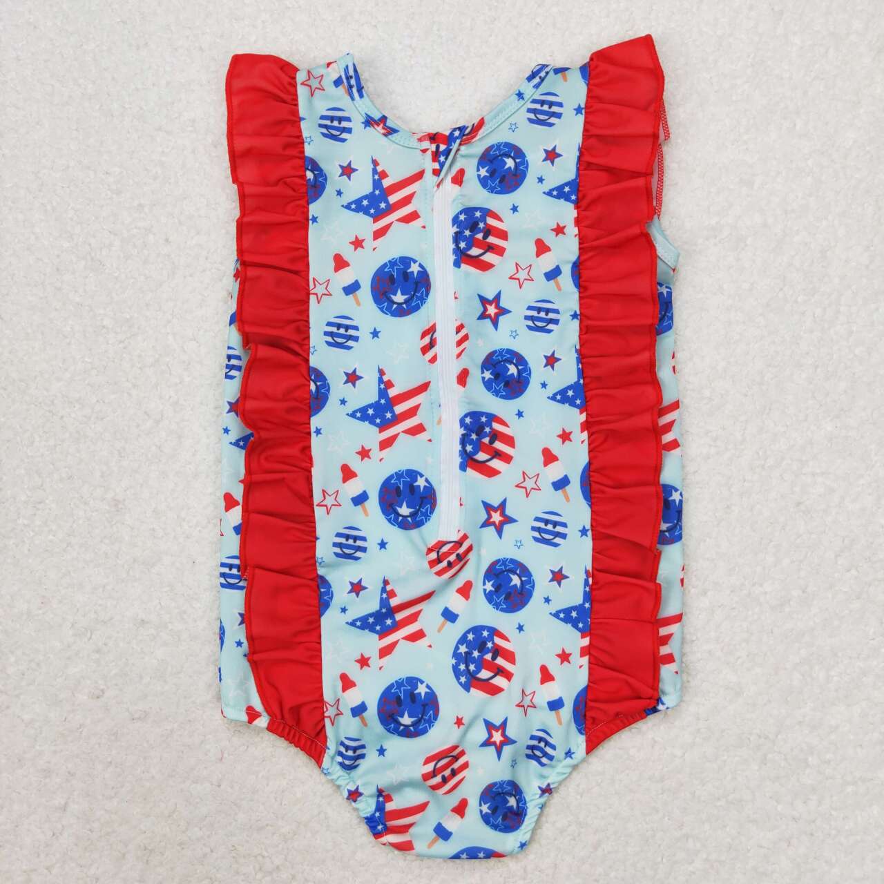 infant baby girls one piece july 4th popsicle swimwear