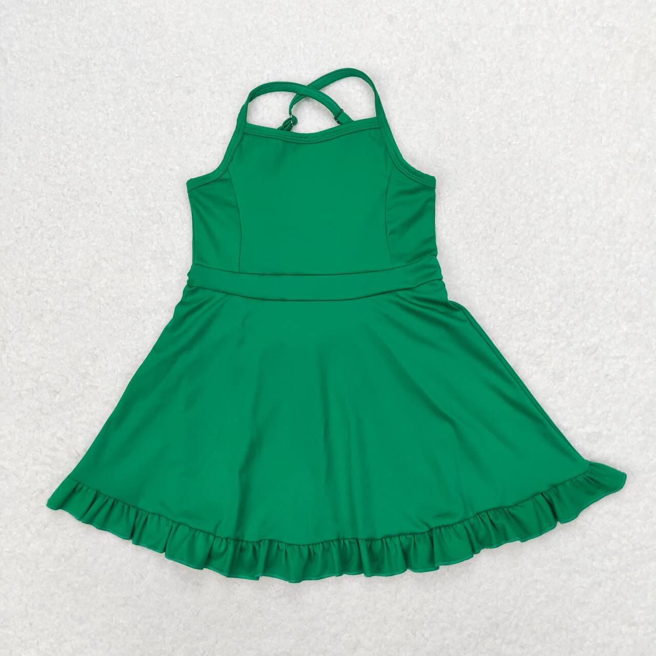 baby girls one piece green athletic dress