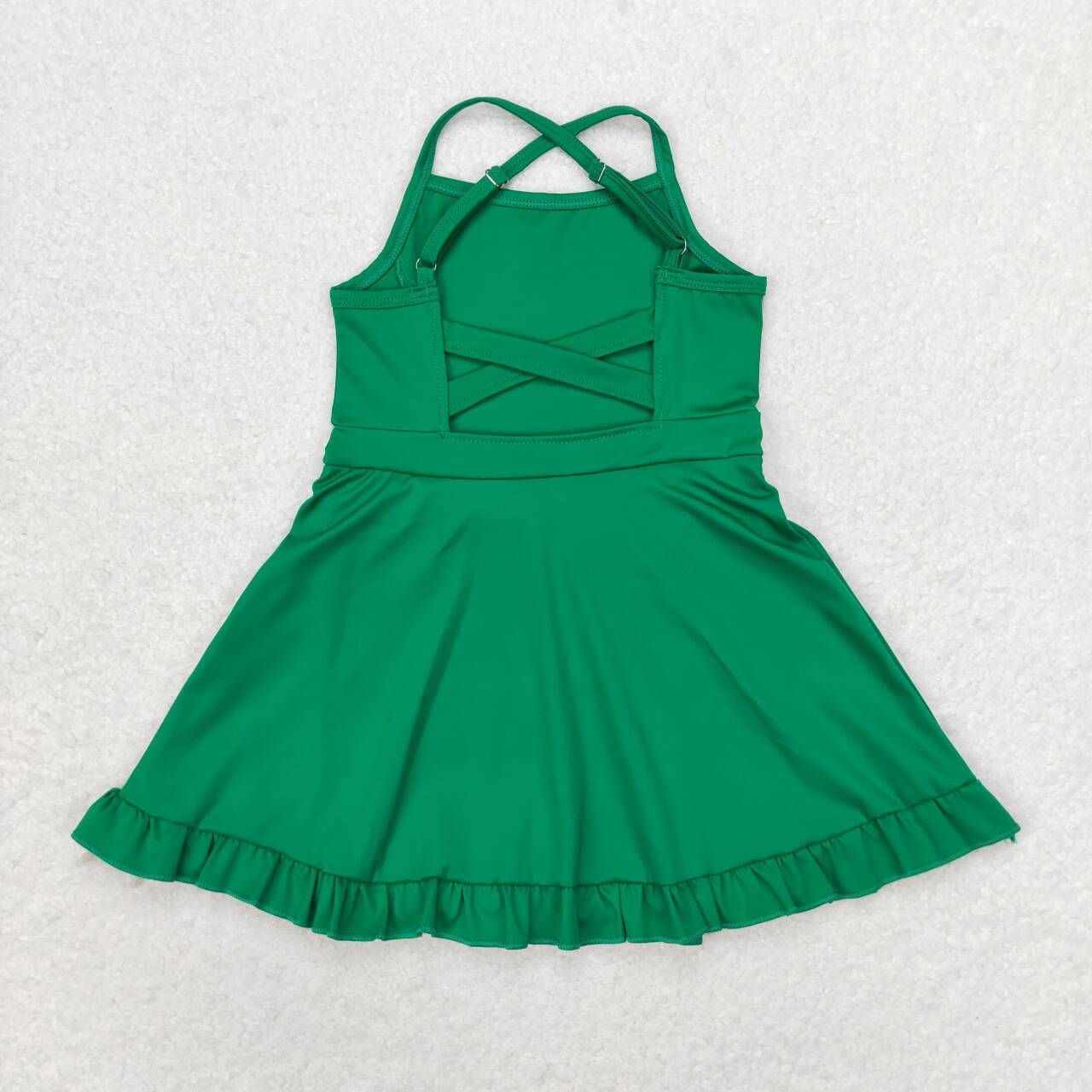 baby girls one piece green athletic dress