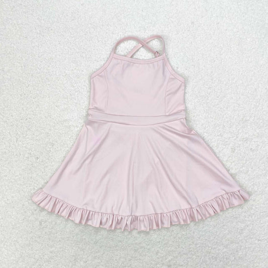 baby girls one piece pink athletic dress