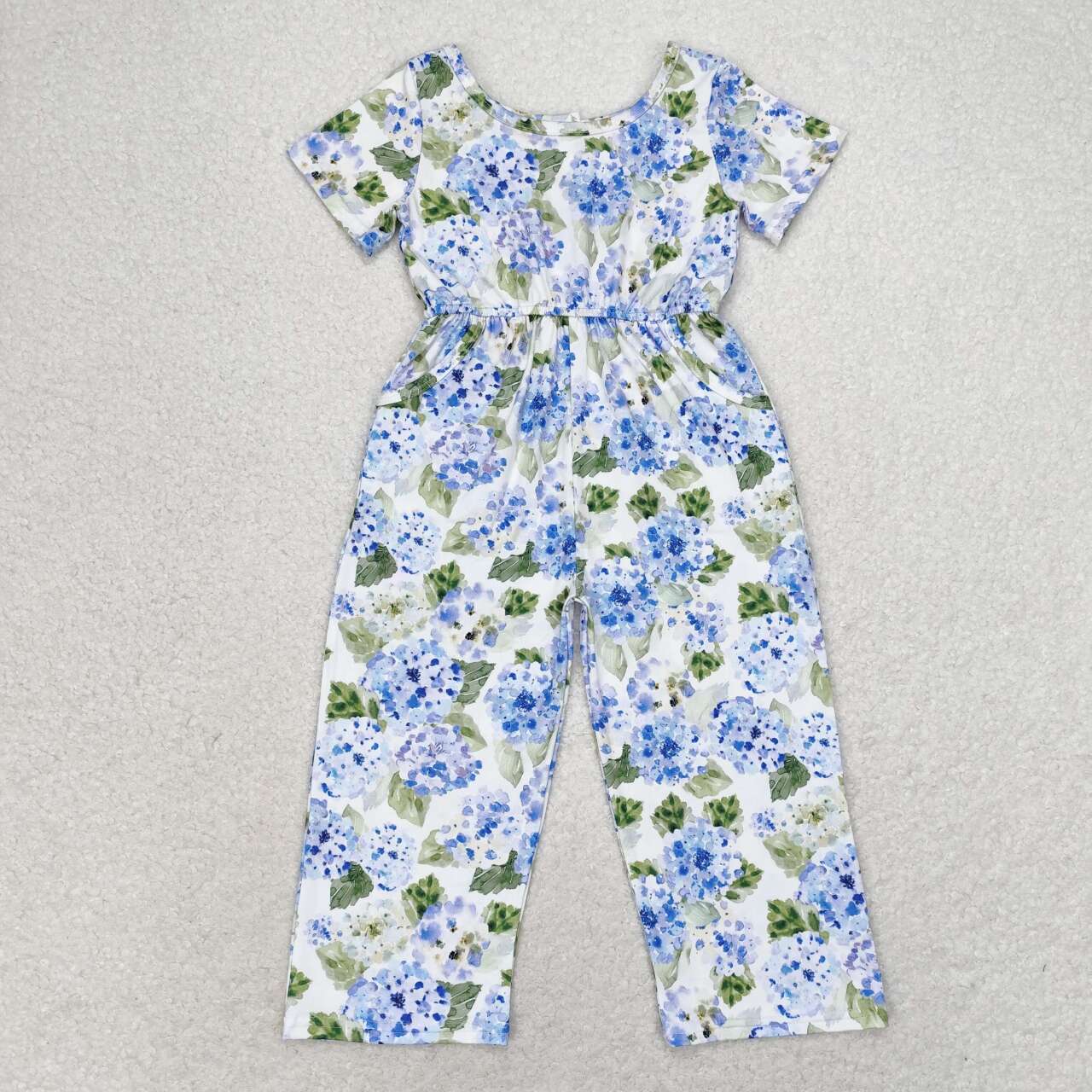 baby girls blue floral romper  jumpsuit