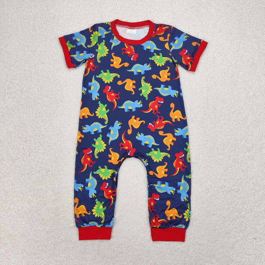 toddle boy short sleeve dinosaur romper