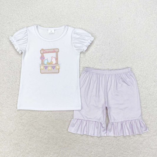 baby girl embroidery summer fruit juice clothes