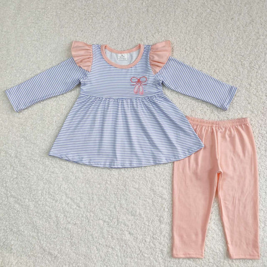 baby girl long sleeve dance shoes embroidery tunic top pink pants fall clothes