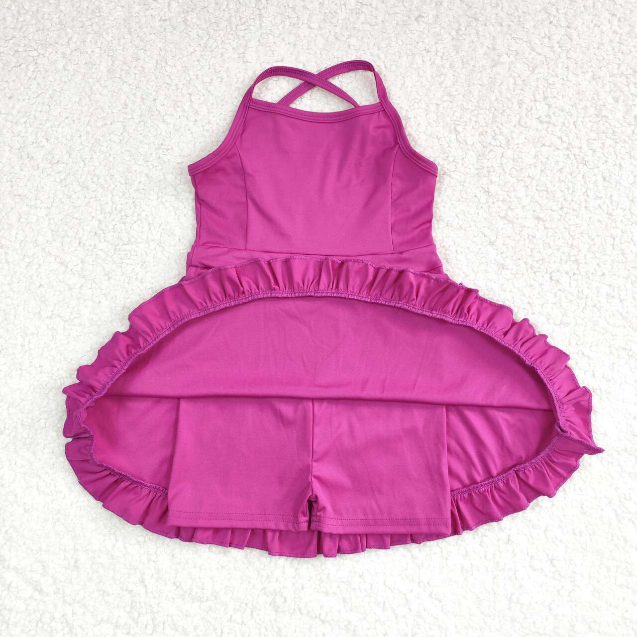 baby girls one piece purple athletic dress