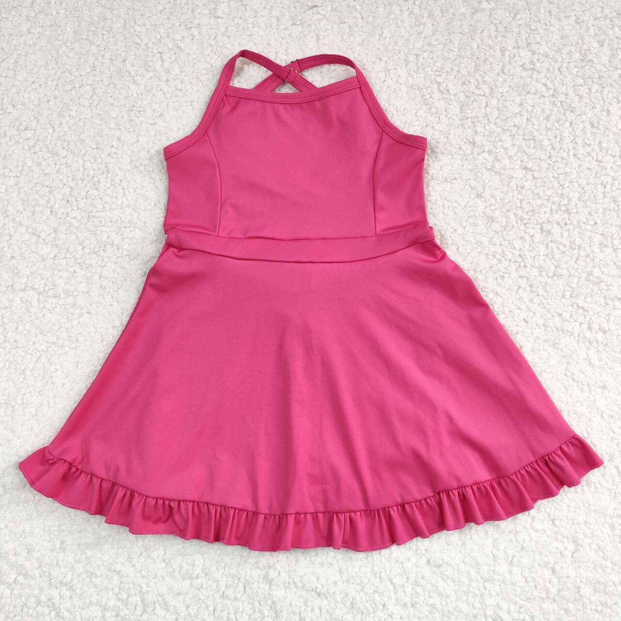 baby girls one piece hot pink athletic dress