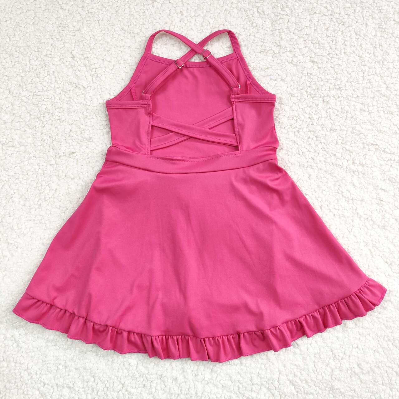 baby girls one piece hot pink athletic dress