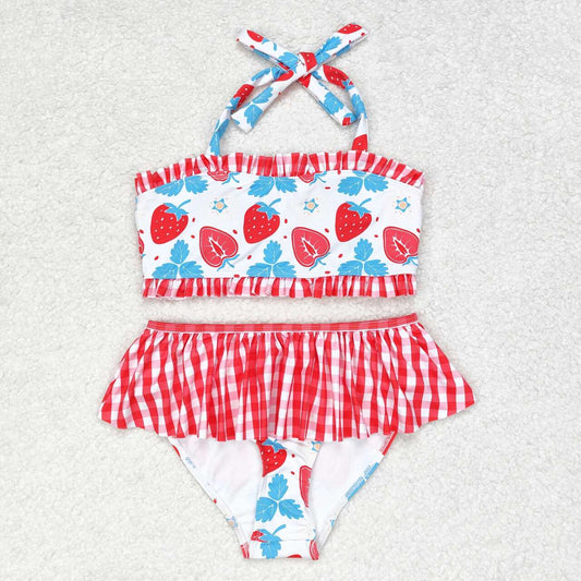 toddle girls strawberry swimwear