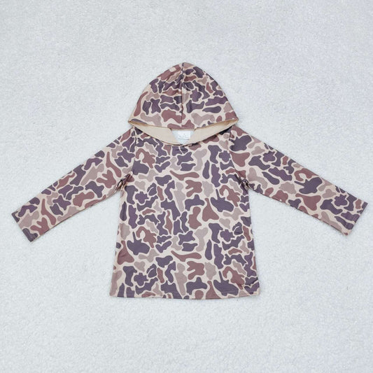 baby boy long sleeve grey camo hoodie top