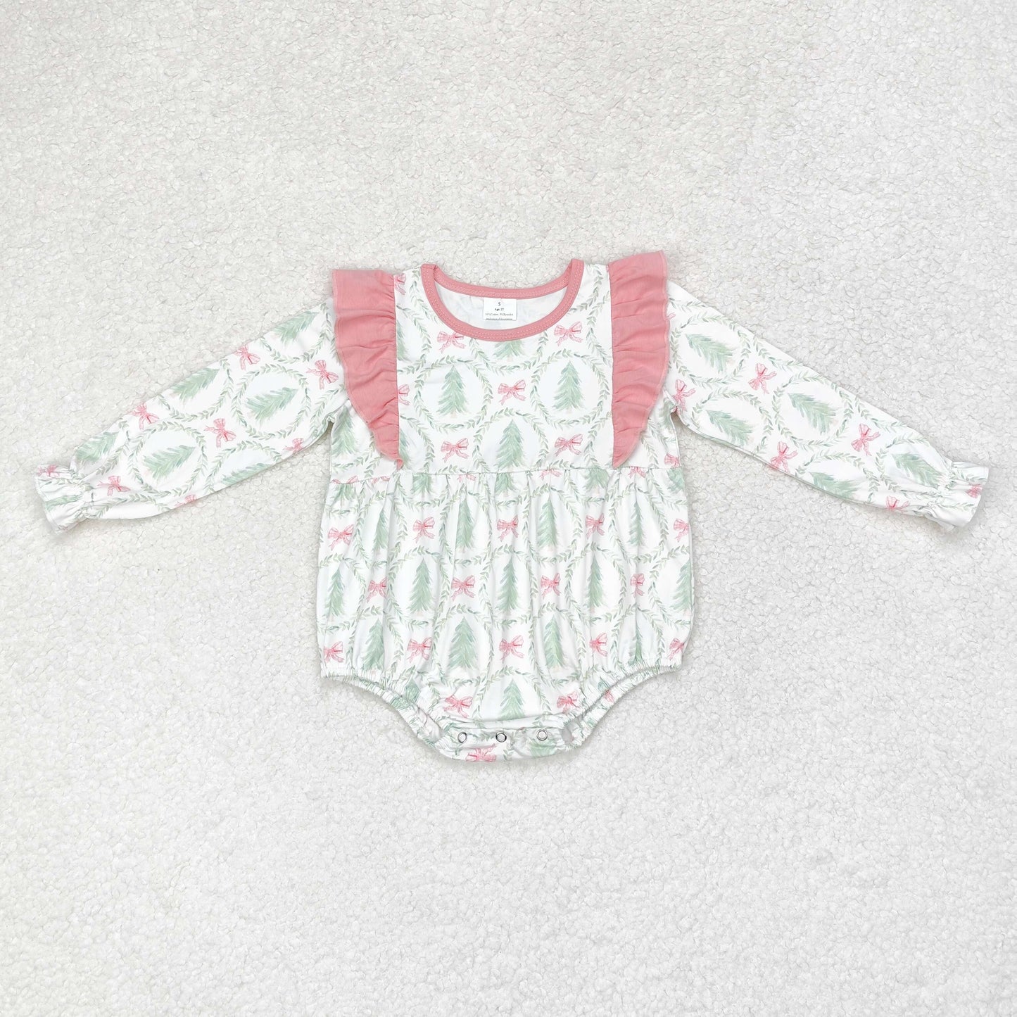 infant toddle baby girls christmas tree romper