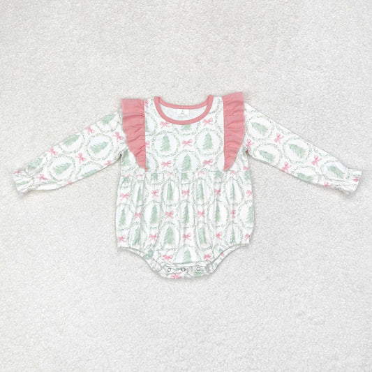 infant toddle baby girls christmas tree romper