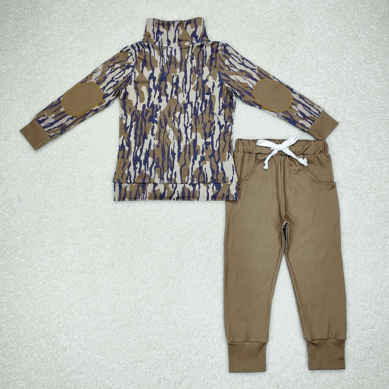 hot sale baby boy long sleeve fall winter camo clothes set