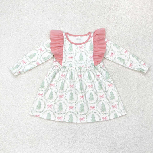 wholesale baby kids christmas tree long sleeve dress
