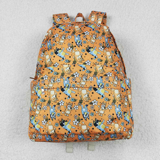 blue cartoon dog floral mini backpack