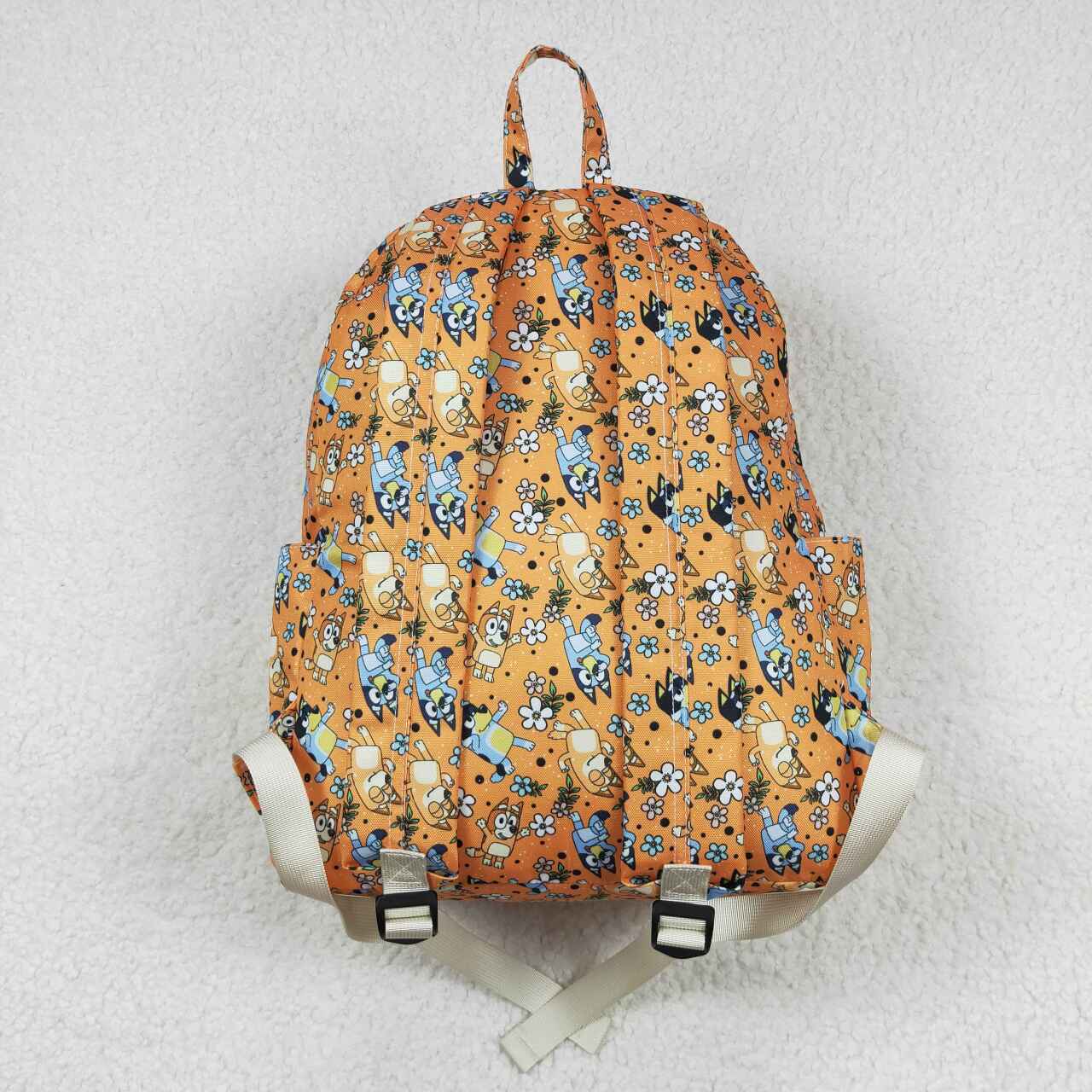 blue cartoon dog floral mini backpack