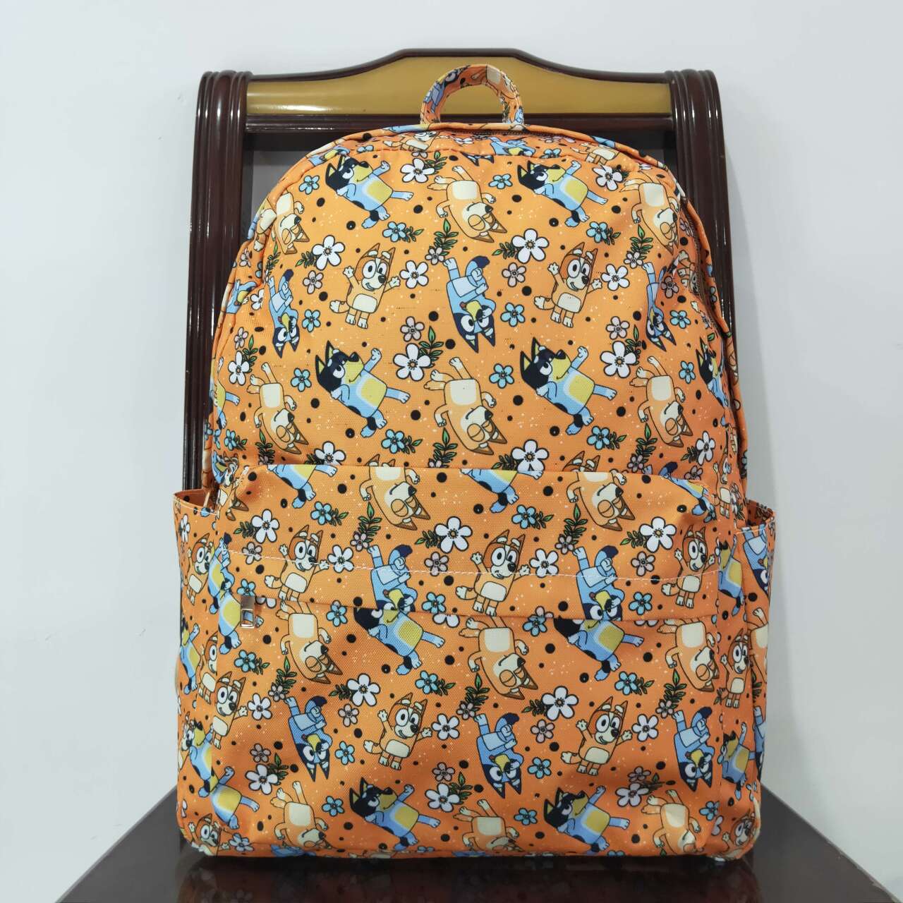 blue cartoon dog floral mini backpack