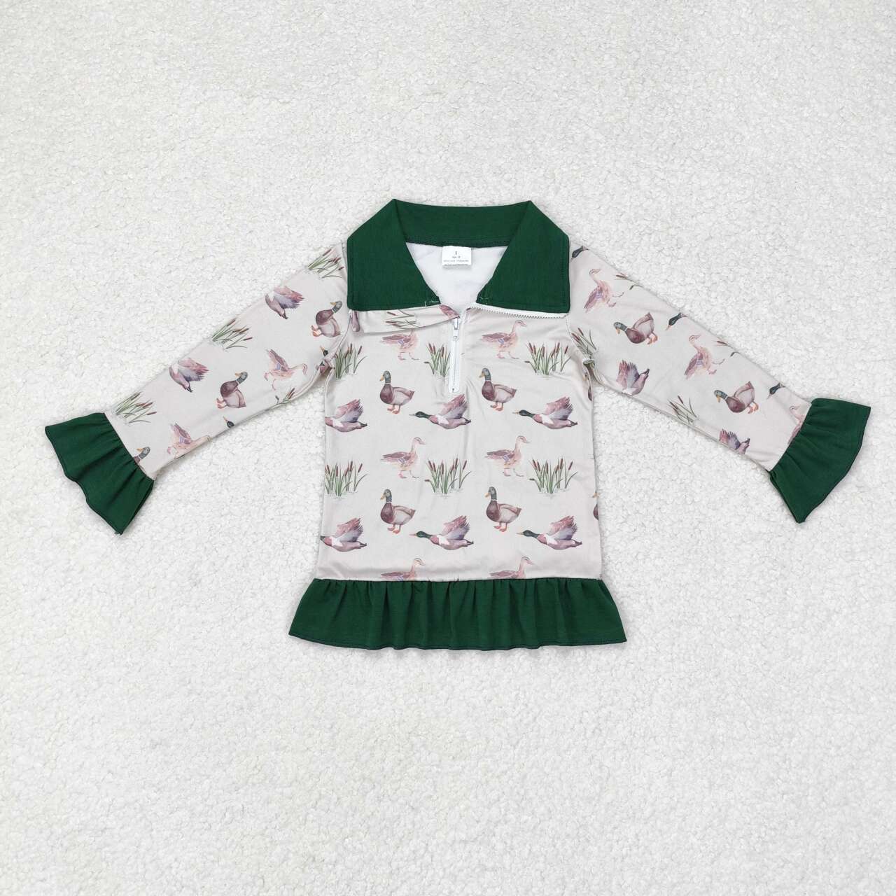 baby girl long sleeve mallard duck pullover